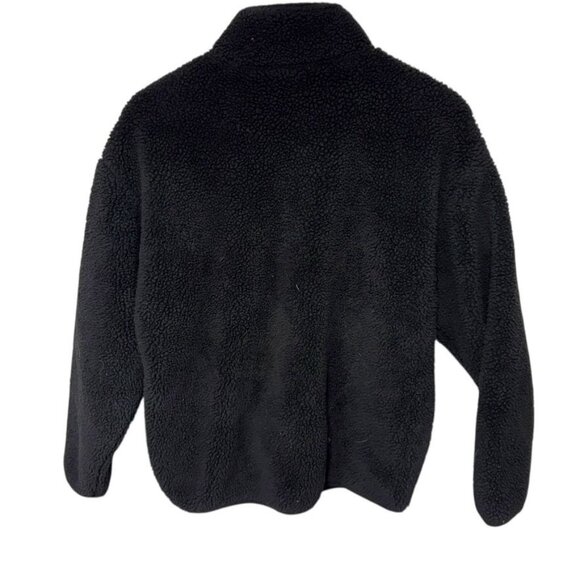 Victoria's Secret PINK Black Teddy Bear Jacket Size Medium - Picture 2 of 6